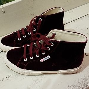 Superga plush velvet high top Sneaker